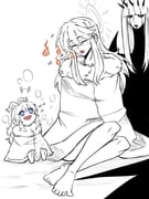 kobo_kanaeru mori_calliope takanashi_kiara (hololive hololive_english hololive_indonesia) drawn by jasper_xandros