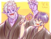 gilzaren_iii kenmochi_touya (nijisanji) drawn by yakisoba_ohmori