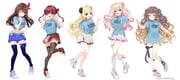 anya_melfissa houshou_marine momosuzu_nene tokino_sora tsunomaki_watame (hololive hololive_indonesia) drawn by puracotte