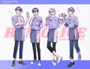 fuwa_minato kagami_hayato kaida_haru kenmochi_touya (nijisanji) drawn by saw_(dtn_error)