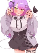 tokoyami_towa tokoyami_towa_(jirai_kei) (hololive) drawn by tepenchi