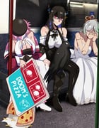 cecilia_immergreen chattino_(raora_panthera) nerissa_ravencroft nerissa_ravencroft_(1st_costume) raora_panthera raora_panthera_(1st_costume) shadow_(nerissa_ravencroft) (domino's_pizza hololive hololive_english mage_arena) drawn by dvljoe