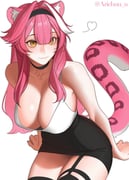 raora_panthera (hololive hololive_english) drawn by arichuu_u