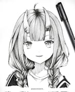 nakiri_ayame (hololive) drawn by nakiri_virus