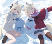 fuwawa_abyssgard mococo_abyssgard (hololive hololive_english) drawn by mirai_(mirai76_)