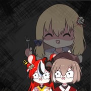 akai_haato akai_haato_(new_year) hakos_baelz hakos_baelz_(new_year) nanashi_mumei nanashi_mumei_(new_year) (hololive hololive_english) drawn by fong_(fongthe0125)