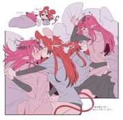 hakos_baelz irys_(hololive) (hololive hololive_english) drawn by ramphastostella