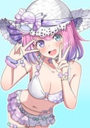 himemori_luna himemori_luna_(summer) (hololive) drawn by hosinonana