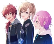 kanae_(14th_costume)_(nijisanji) kanae_(nijisanji) lauren_iroas lauren_iroas_(3rd_costume) yuuhi_riri yuuhi_riri_(5th_costume) (nijisanji) drawn by kuroma_(bee)