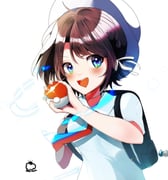 oozora_subaru quaxly (hololive pokemon pokemon_scarlet_and_violet) drawn by emutakanoe