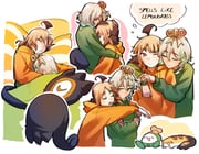 cecilia_immergreen gigi_murin grem_(gigi_murin) otomo_(cecilia_immergreen) (hololive hololive_english) drawn by weewle31