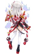 karma_(nakiri_ayame) nakiri_ayame nakiri_ayame_(1st_costume) poyoyo_(nakiri_ayame) shiranui_(nakiri_ayame) (hololive) drawn by ohagetty