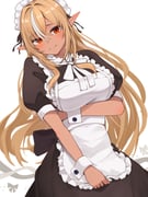 shiranui_flare (hololive) drawn by micon