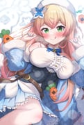 momosuzu_nene nekko_(momosuzu_nene) yukihana_lamy yukihana_lamy_(1st_costume) (hololive) drawn by suicabar72