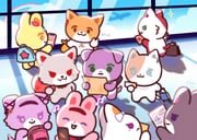 fushimi_gaku higuchi_kaede hoshikawa_sara hyakumantenbara_salome kanae_(nijisanji) kenmochi_touya kuzuha_(nijisanji) lauren_iroas suo_sango tsukino_mito (niginigi_nijitown nijisanji) drawn by sita_sita