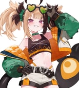 gigi_murin gigi_murin_(chatacabra) (hololive hololive_english monster_hunter_(series) monster_hunter_wilds) drawn by hoshi_usagi