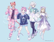 akagi_wen murakumo_kagetsu sister_claire yuuhi_riri (nijisanji) drawn by tobi_(kotetsu)