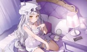 murasaki_shion murasaki_shion_(loungewear) (hololive) drawn by izumi_kei