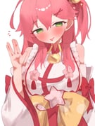 sakura_miko sakura_miko_(1st_costume) (hololive) drawn by tepenchi