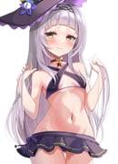 murasaki_shion murasaki_shion_(hololive_summer_2019) (hololive) drawn by shinonome_shino_(artist)