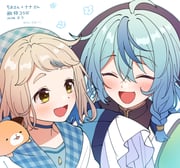 gonzalez_(machita_chima) machita_chima machita_chima_(sailor_dress) tamanoi_nana tamanoi_nana_(1st_costume) (nijisanji) drawn by mikawa_ayumu