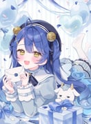 amamiya_kokoro amamiya_kokoro_(1st_costume) neko_(amamiya_kokoro) (nijisanji) drawn by mugichoco