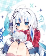 gawr_gura gawr_gura_(winter_casual) (hololive hololive_english) drawn by anzu_(anzuhan)