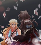 inui_toko inui_toko_(1st_costume) otogibara_era otogibara_era_(1st_costume) (nijisanji) drawn by spoon_(tamakakama)