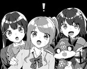 akabane_youko akabane_youko_(1st_costume) debidebi_debiru mashiro_meme tsukino_mito tsukino_mito_(1st_costume) (nijisanji) drawn by pzmnb