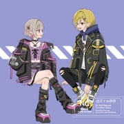 makaino_ririmu makaino_ririmu_(6th_costume) uzuki_kou uzuki_kou_(5th_costume) (nijisanji) drawn by 2ra08