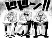 akai_haato akai_haato_(1st_costume) aokiji_(one_piece) kizaru_(one_piece) sakazuki_(one_piece) sakura_miko sakura_miko_(1st_costume) shirakami_fubuki shirakami_fubuki_(1st_costume) (hololive one_piece) drawn by hyde_(tabakko)