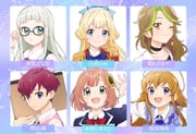 honma_himawari kiseki_saaya kousaka_umi sena_tsubasa shiratori_hime todo_yurika (aikatsu! aikatsu!_(series) aikatsu_on_parade! aikatsu_stars! idolmaster idolmaster_million_live! nijisanji) drawn by booota