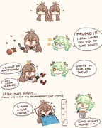 ceres_fauna nanashi_mumei nanashi_mumei_(1st_costume) (hololive hololive_english minecraft) drawn by sappysque