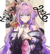 kikirara_vivi kikirara_vivi_(new_year) (hololive hololive_dev_is) drawn by mori_nox