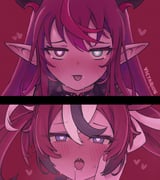 hakos_baelz irys_(hololive) irys_(irys_2.0)_(hololive) (hololive hololive_english) drawn by victarionsc