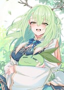 ceres_fauna ceres_fauna_(1st_costume) sapling_(ceres_fauna) (hololive hololive_english) drawn by foxcoco210789