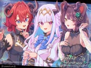 ange_katrina inui_toko lize_helesta (nijisanji) drawn by ayuko_ammobium