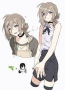 kanae_(nijisanji) reze_(chainsaw_man) (chainsaw_man nijisanji) drawn by sp1nosaur