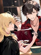 hoshikawa_sara hoshikawa_sara_(8th_costume) yumeoi_kakeru yumeoi_kakeru_(6th_costume) (nijisanji) drawn by iv_4t