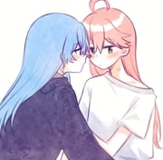 hoshimachi_suisei sakura_miko (hololive) drawn by yumi5469