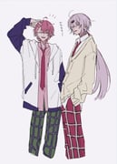 sasaki_saku sasaki_zaku shiina_shii shiina_yuika (nijisanji) drawn by kesiks0616