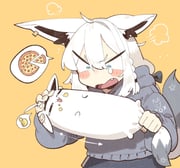 miteiru_(shirakami_fubuki) shirakami_fubuki (hololive) drawn by cocomayo29_(tomato)