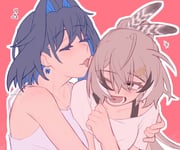 nanashi_mumei ouro_kronii (hololive hololive_english) drawn by hydroxyl