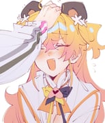 momosuzu_nene momosuzu_nene_(1st_costume) tokoyami_towa tokoyami_towa_(1st_costume) (hololive) drawn by legzy