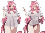 raora_panthera (hololive hololive_english) drawn by karandrawz