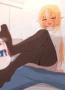 elfriend_(shiranui_flare) shiranui_flare (hololive) drawn by sen_(senkuden)