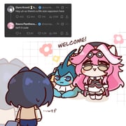 ouro_kronii ouro_kronii_(casual) raora_panthera raora_panthera_(1st_costume) vaporeon (hololive hololive_english pokemon) drawn by hiroavrs