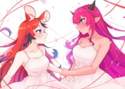 hakos_baelz irys_(hololive) irys_(irys_2.0)_(hololive) (hololive hololive_english) drawn by hirasawa_izumi