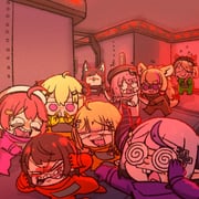 aki_rosenthal crewmate_(among_us) himemori_luna la+_darknesss momosuzu_nene omaru_polka ookami_mio oozora_subaru sakura_miko tsunomaki_watame (among_us hololive) drawn by wakatsuki_misato